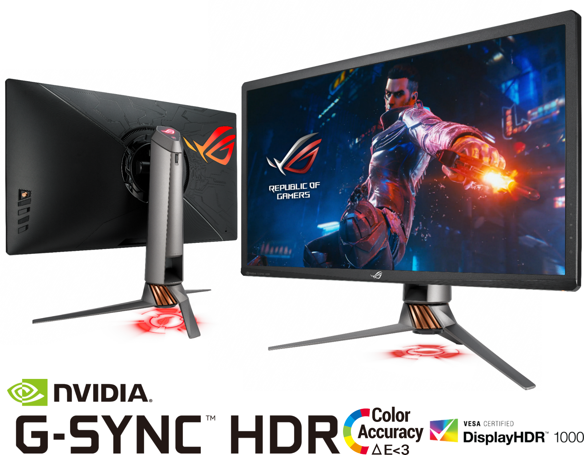 Asus Launches Rog Swift Pg27uq 4k 144hz Nvidia G-sync - Rog Swift Pg27uq (2000x2000), Png Download