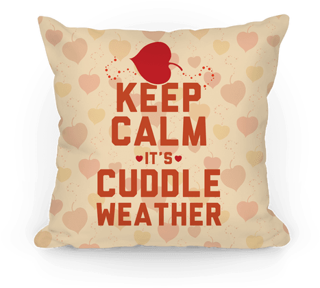 Keep Calm It's Cuddle Weather Pillow - Have Nothing To Wear (484x484), Png Download