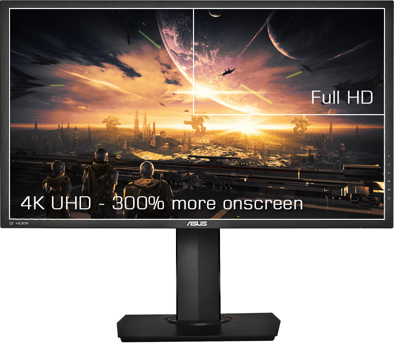 Asus Mg28uq 4k - Asus Mg24uq 23.6" 4k Ultra Hd Ips Black Computer Monitor (788x687), Png Download