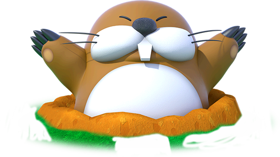 Monty Mole Character Art - Monty Mole Super Mario Party (555x311), Png Download