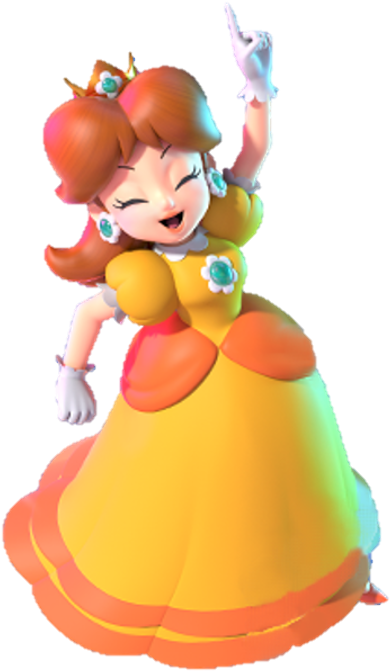 Daisy's Super Mario Party Boxart Artwork, But Alone - Daisy Super Mario Party (436x690), Png Download