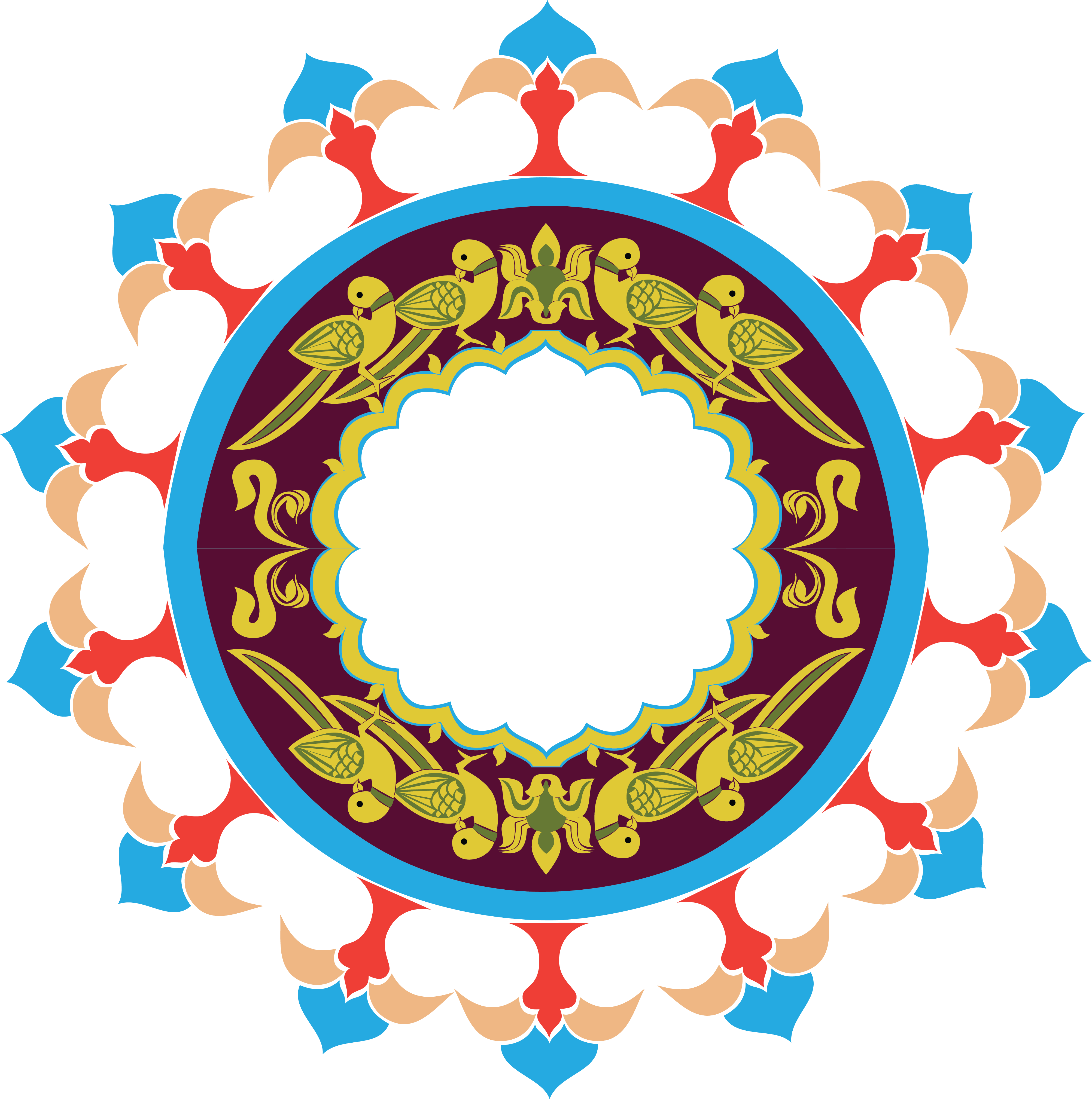 Png Coloured - Rangoli Alpana Designs Png (4009x4037), Png Download