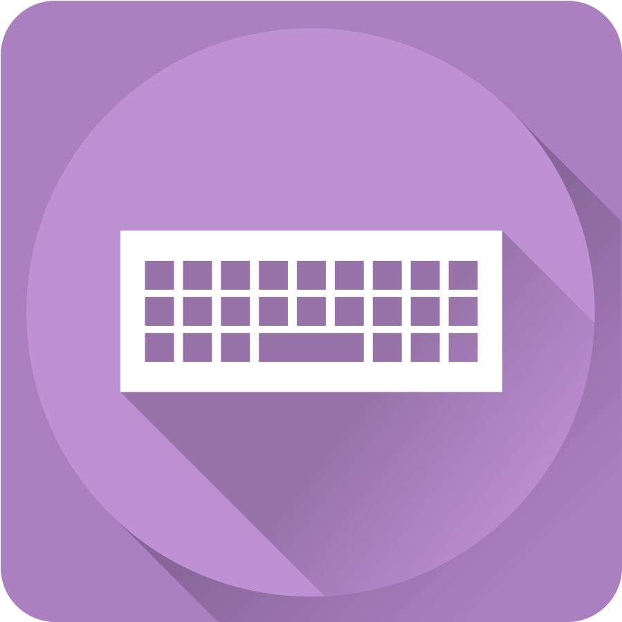 Keyboard Icon - Keyboard Icon Round Png (1024x1024), Png Download