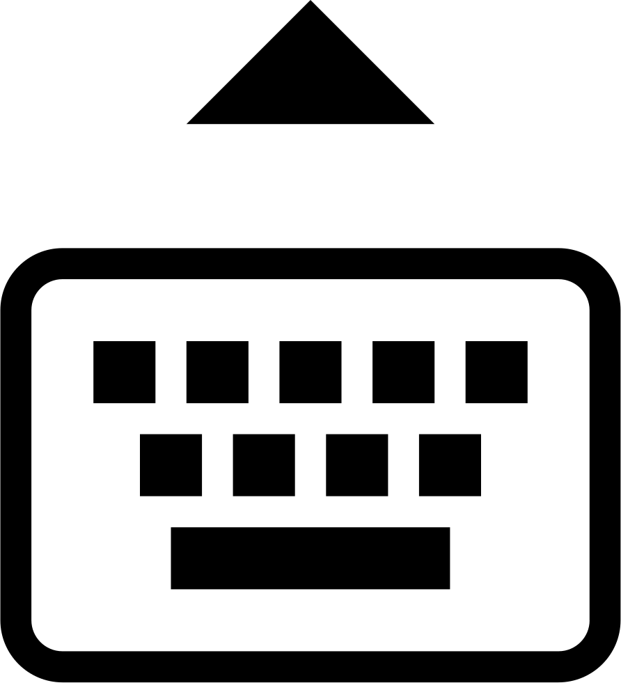 Keyboard Up Comments - Keyboard Icon Svg (892x981), Png Download