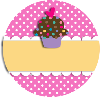 Cupcake Circles 1 Inch Pink - Scrapbook Designs Printable Baby Stickers (375x375), Png Download