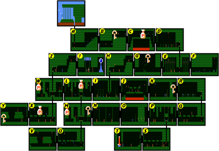 Adventure Of Link Palace5 Map - Adventure Of Link Ocean Palace Map (703x486), Png Download