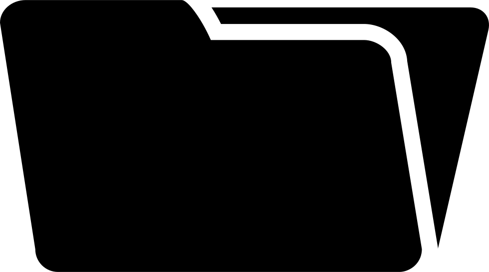 Folder Black Shape (980x546), Png Download