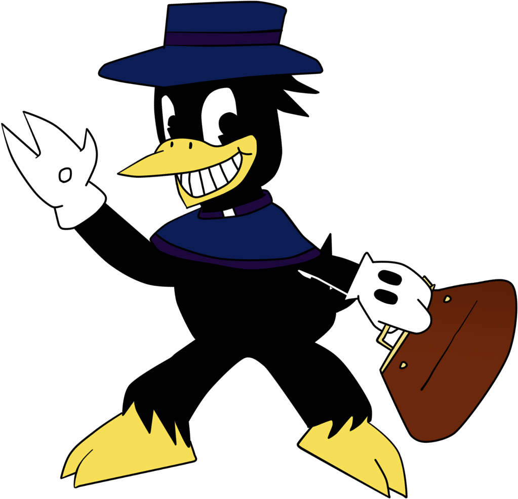 The Comedic Crow - Bendy Casper Crow (1135x1175), Png Download