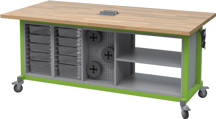 The Explorer Maker Table By Haskell Has Been Designed - Shelf (700x395), Png Download