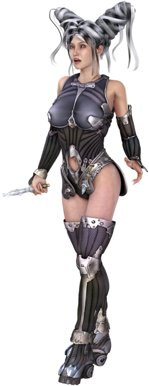 3d Female Warrior Png (500x808), Png Download
