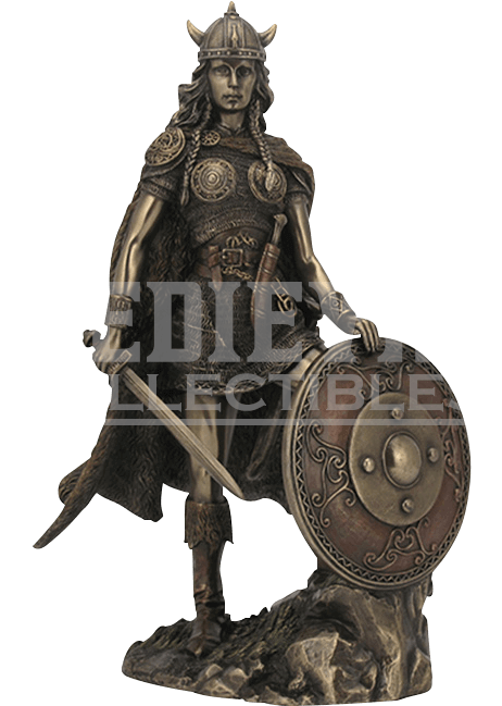 Female Viking Warrior Statue - Greek Warrior Statues Female (648x648), Png Download