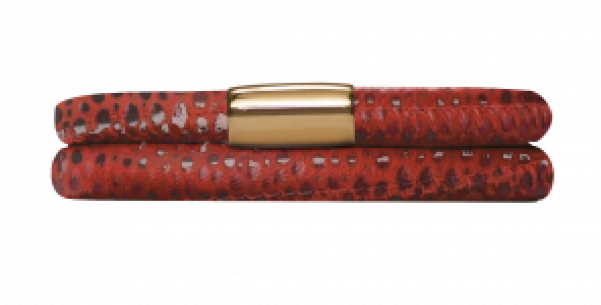 Red Reptile Double Bracelet - Steel (600x860), Png Download