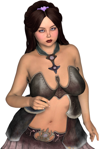 Woman,pose - Warrior (500x540), Png Download