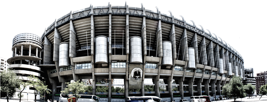 The Santiago Bernabeu - Santiago Bernabéu Stadium (1024x398), Png Download