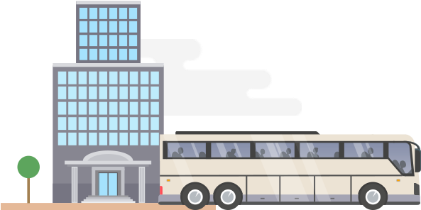 Charter Bus & Minibus Rentals For Corporate Events - Building (608x324), Png Download