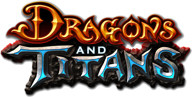 Dragons And Titans Logo (800x410), Png Download