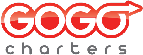 Gogo Charter Bus Logo - Gogo Charters (554x420), Png Download