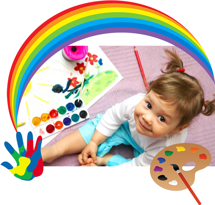 Art Pre-school Girl - School Baby Girl Png (700x700), Png Download