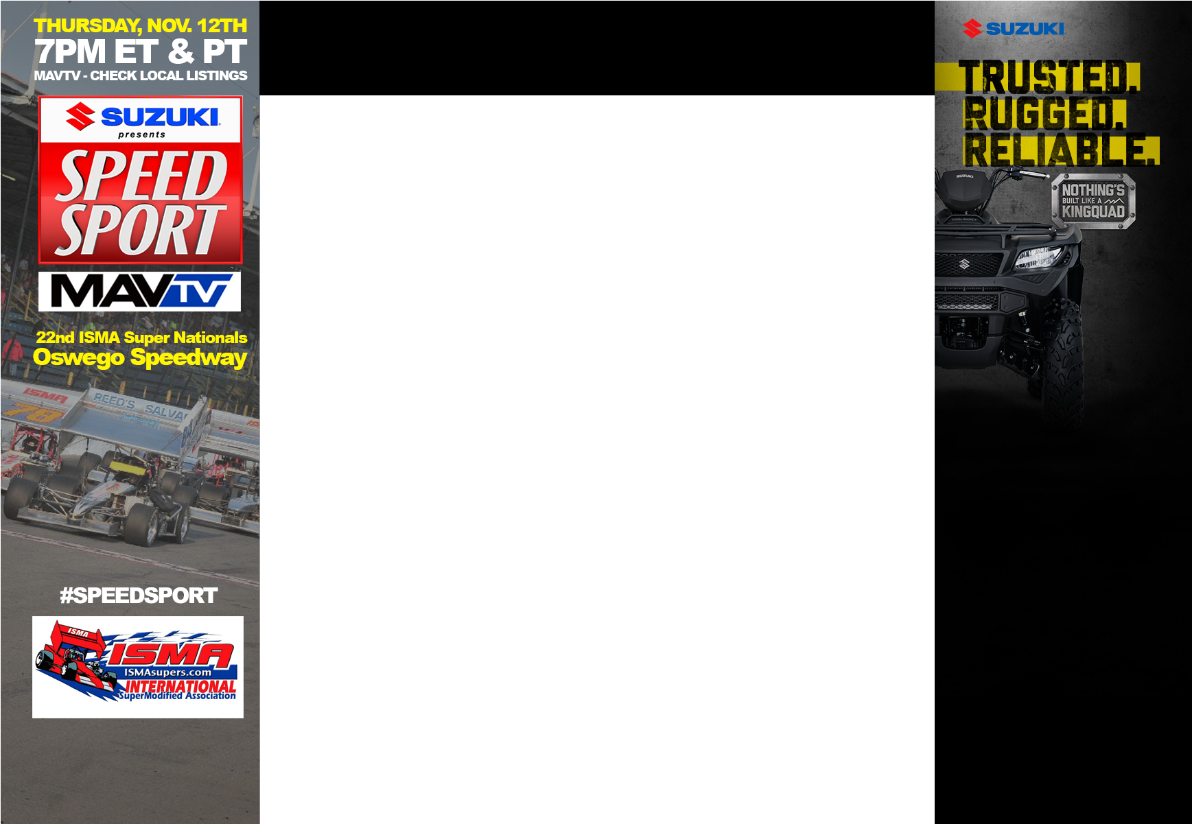 Website Background Ad Isma Supernats Nov 12th - National Speed Sport News (1736x1245), Png Download