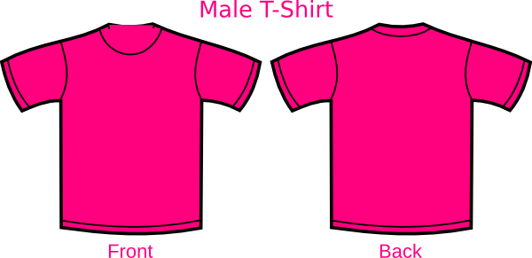 Pink T Shirt Vector (600x291), Png Download