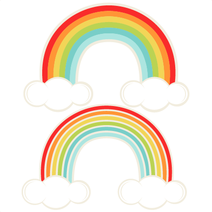 Rainbows Svg Cutting File For Scrapbooking Cute Cut - Cricut (432x432), Png Download