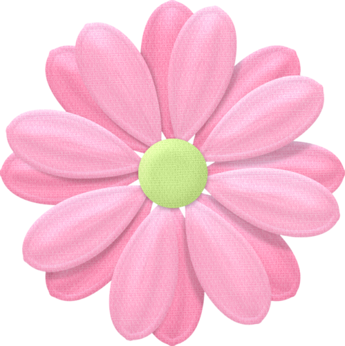 Pink Daisy, Flower Clipart, Digi Stamps, Views Album, - Flores En 3d En Png (499x500), Png Download