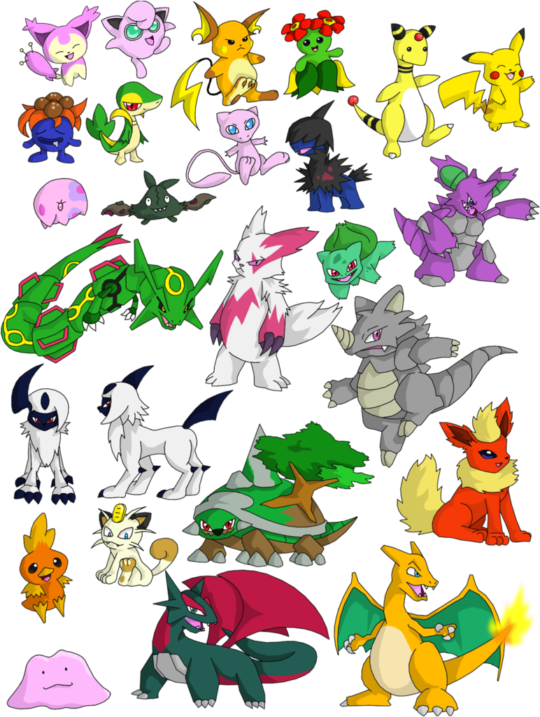 Lightning Clipart Pokemon - Fire And Ice Pokemons (774x1032), Png Download