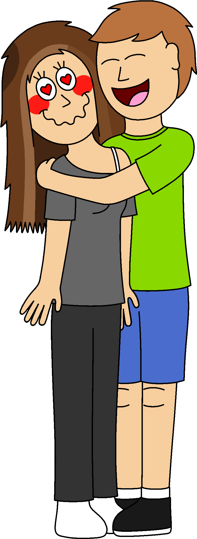 Black And White Stock Drawings On Paigeeworld Pictures - Hug (1936x2592), Png Download