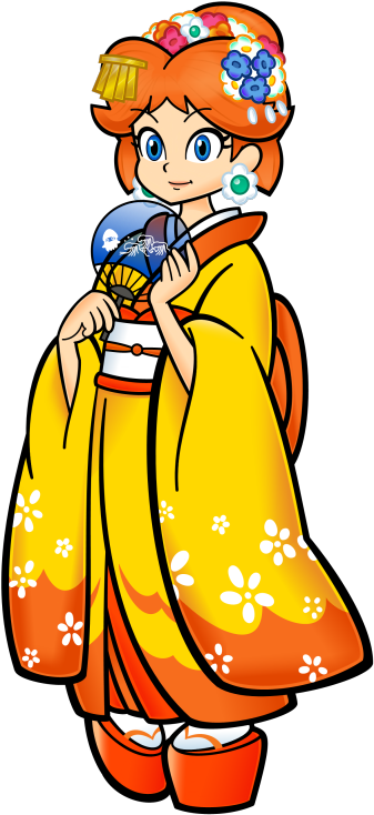 Tumblr Nm98tdkddg1sgeqgwo1 500 - Princess Daisy Kimono (351x750), Png Download