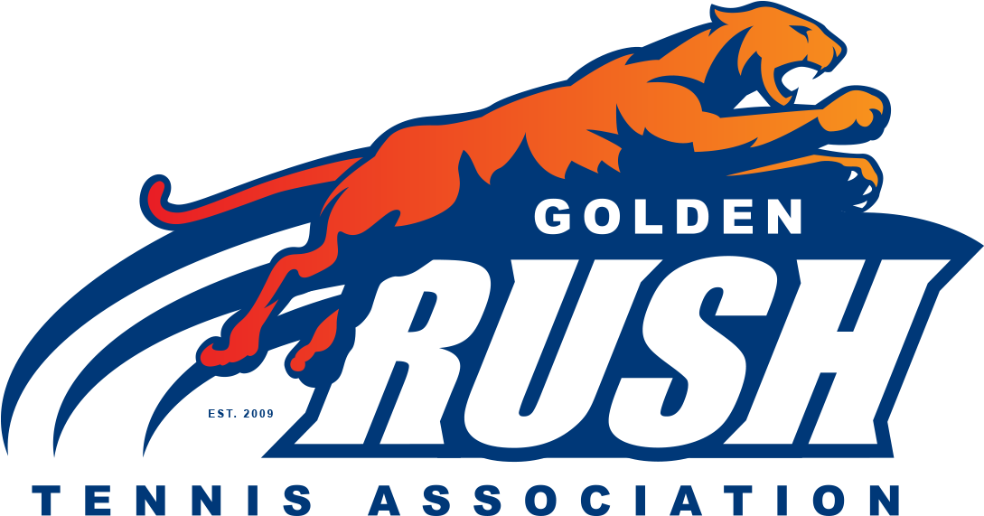 Golden Rush Tennis Association Logo - Branding Rush (1200x700), Png Download