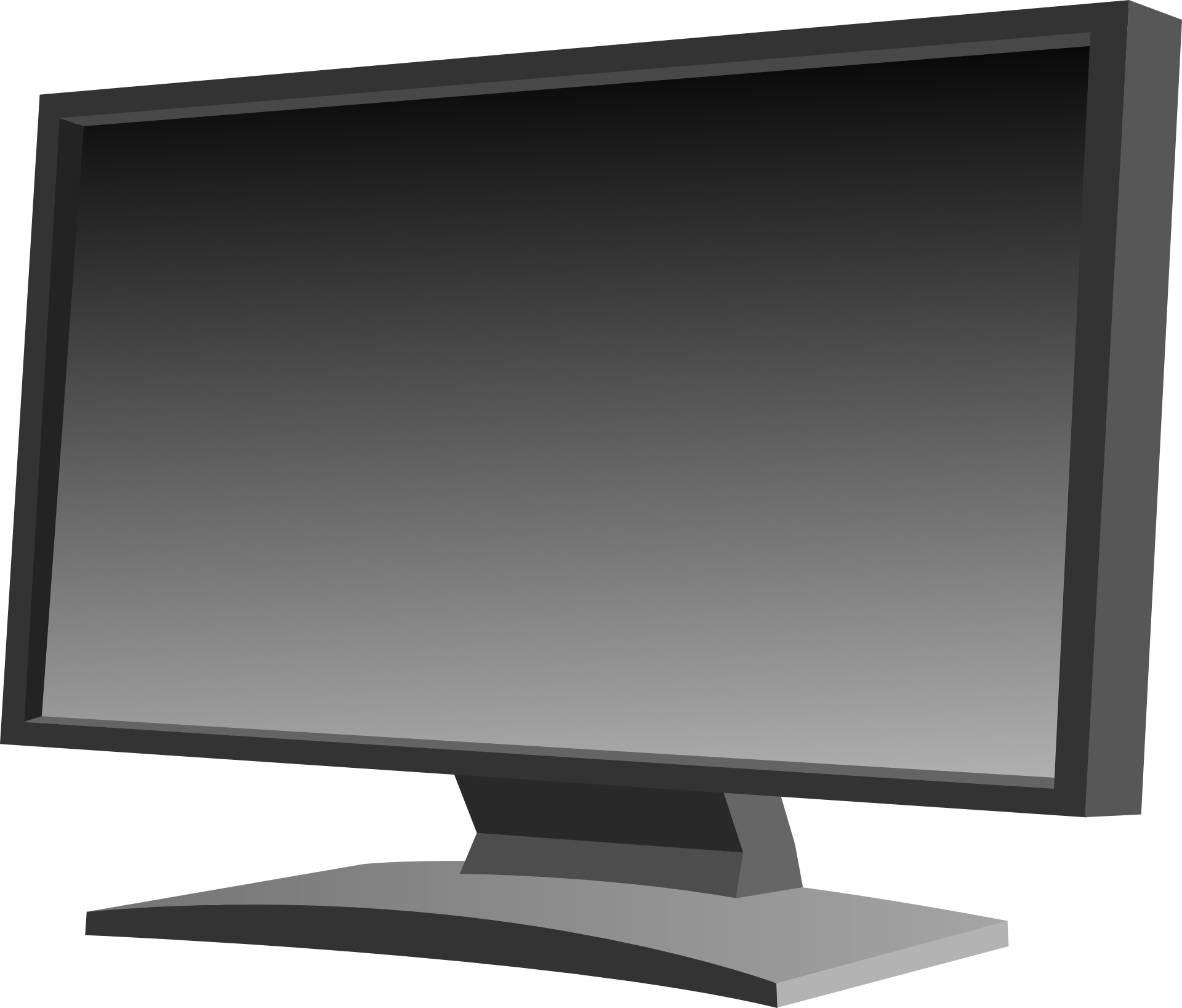 Computer Monitor Screen Blank - Computer Screen Blank Png (1920x1637), Png Download