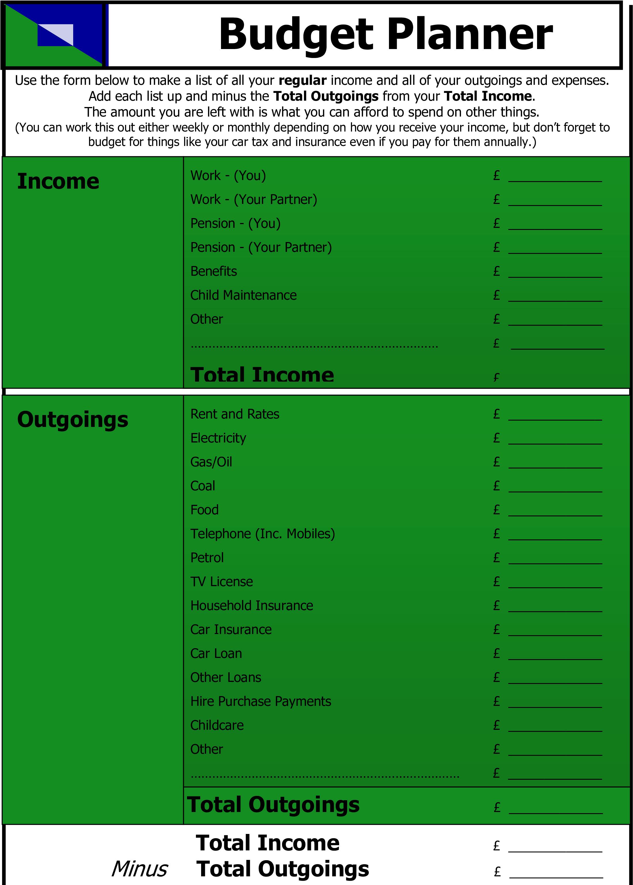 Blank Budget Planner Main Image - Proposal Budget (2550x3300), Png Download