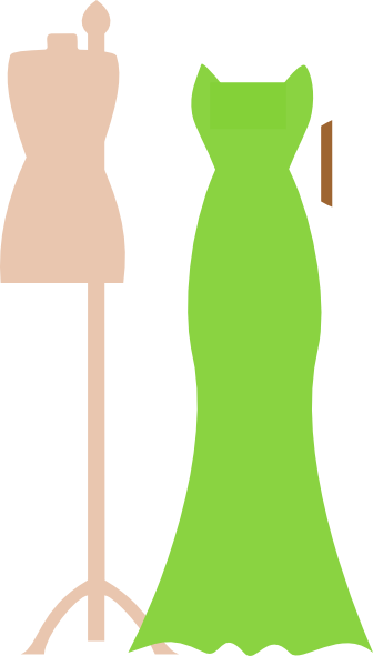 Green Dress Clipart Png For Web - Green Dress Clipart (336x591), Png Download