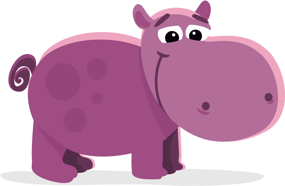 Animal Clipart Hippo - Cute Hippo Clipart Png (1000x742), Png Download