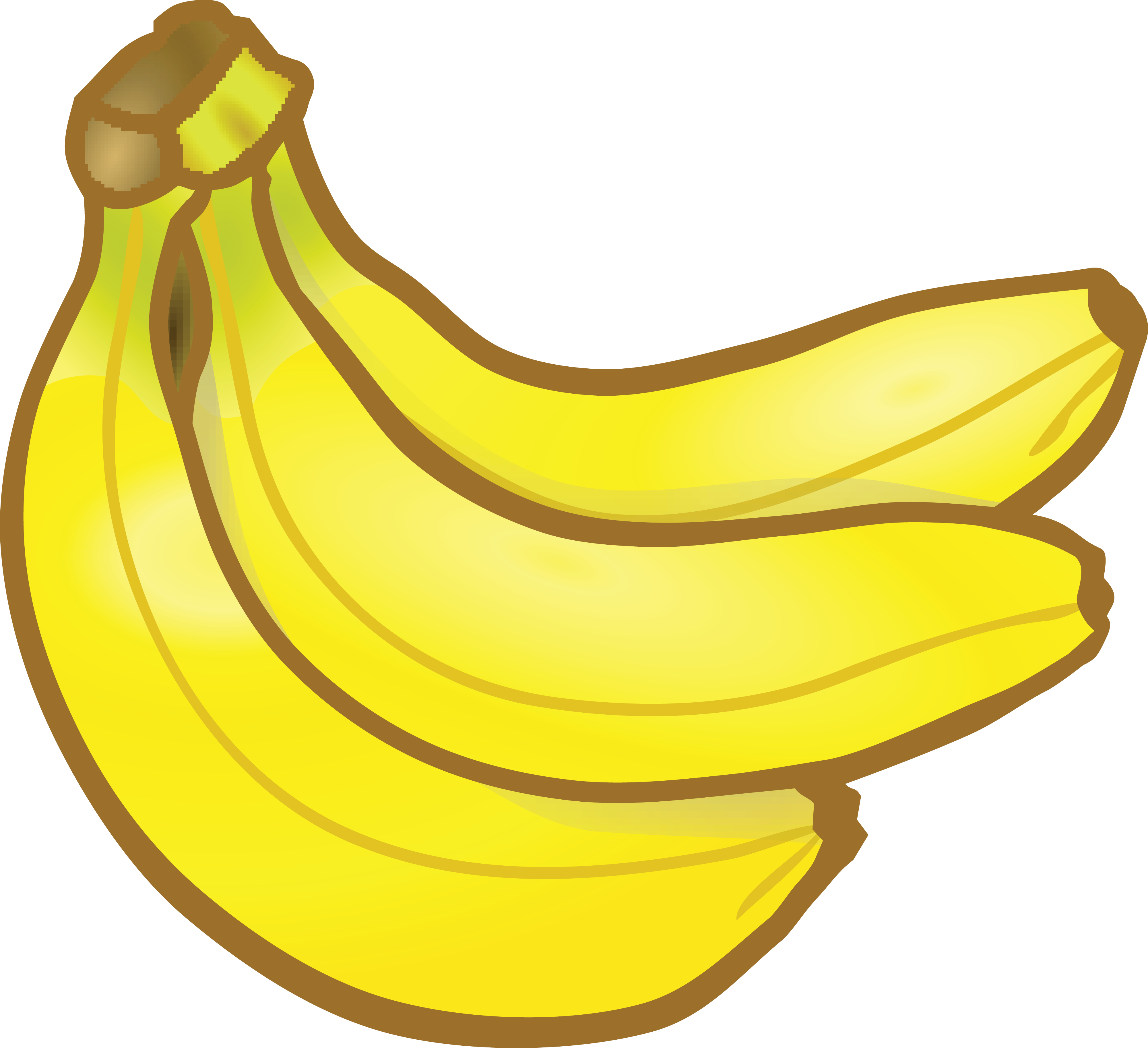 Free Clipart Of A Banana - Clip Art (4000x3650), Png Download