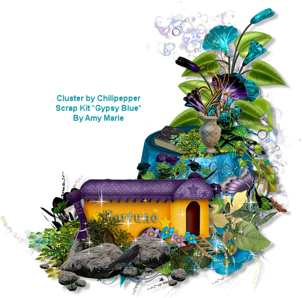 Ct Ftu Cluster And Tag *gypsy Blue* - Scrap (650x650), Png Download