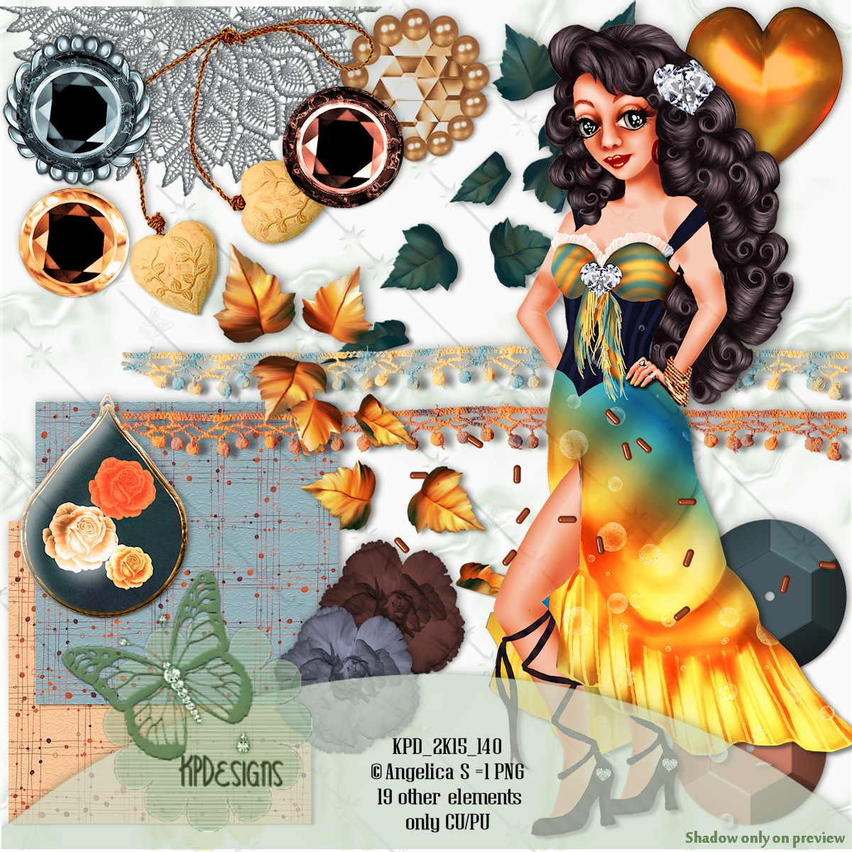 New Scrapkits In The Shops With A Gypsy Girl Png Of - Cartoon (1200x1200), Png Download