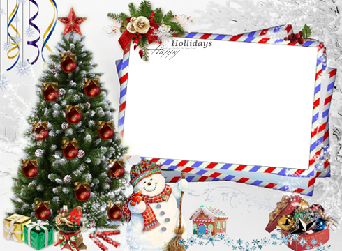Christmas Frames V2 Christmas Frames V2 Christmas Frames - Cafepress Merry Christmas Snowman Iphone 7 Tough Case (490x360), Png Download