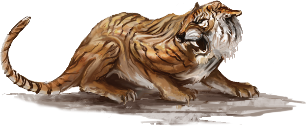 On Tigre Senche - Elder Scrolls Concept Art Png (623x258), Png Download