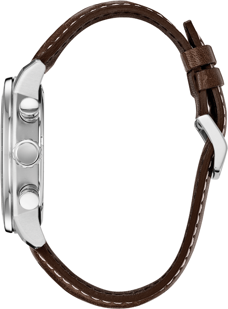 Gents Brycen Citizen Watch With Hickory Brown Leather - Citizen Eco-drive Men's Chronograph Black Leather Strap (1000x1338), Png Download