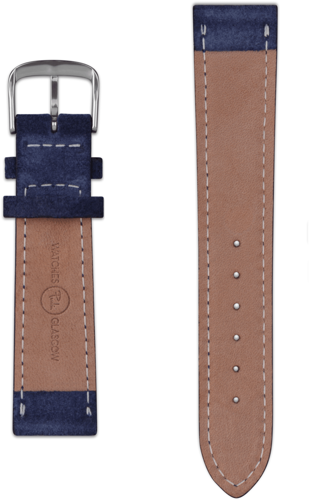 Suede Strap - Watch Leather Straps Back (1755x2048), Png Download
