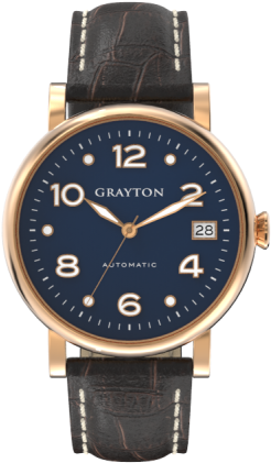 Women's Automatic Watch Blue Dial & Brown Croco Embossed - Fossil Q Explorist Gen 3 (333x500), Png Download