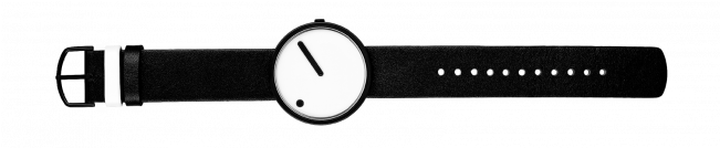 40 Mm Hvid/mat Sort - Watch Strap (650x279), Png Download