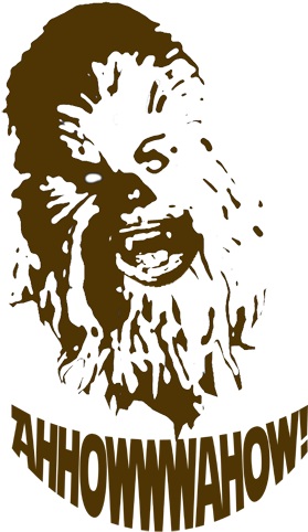 Wookie - Chewbacca Funny (500x500), Png Download