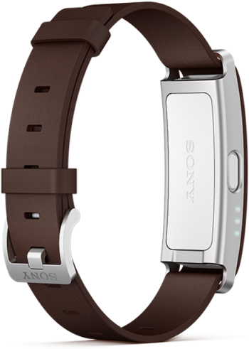 Smartband Swr10 Leather Brown - Sony - Sony Swr10 Smartband (640x501), Png Download