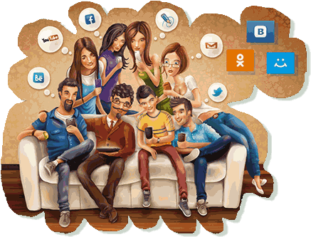 Arhiv-socset - Social Media Killing Time (480x366), Png Download