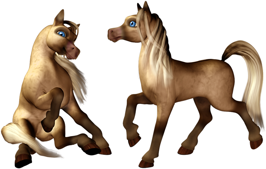 Pony, Horse, Colt, Filly, Foal, Cartoon, Toon, Isolated - Horse (960x605), Png Download