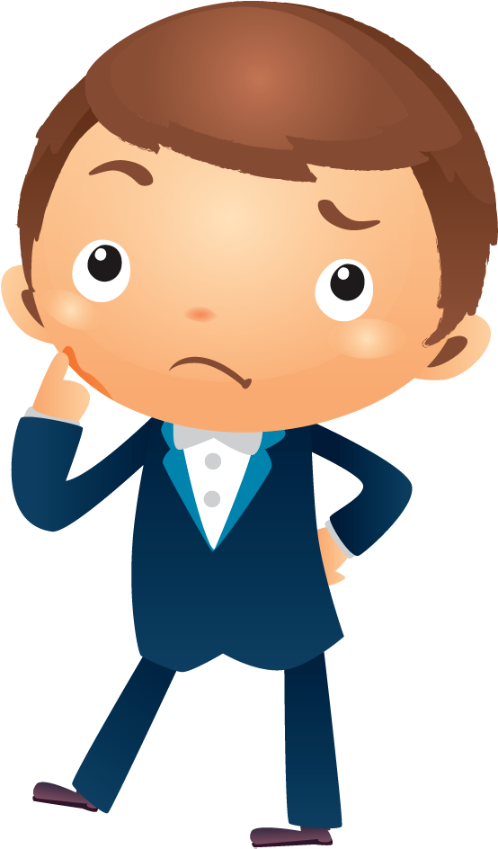 Person Thinking Png - Cartoon Person Thinking Transparent (560x950), Png Download