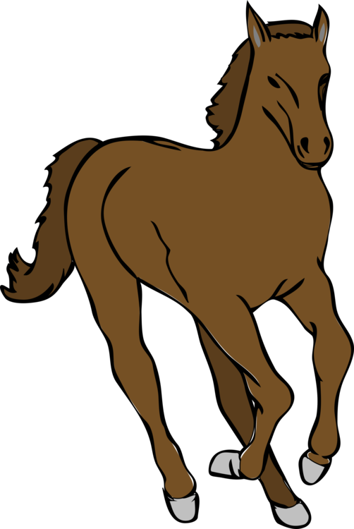 Colt Mustang Mare Foal Pony - Horse Clipart Running (502x750), Png Download