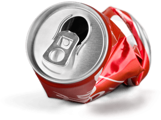 Coca Cola Crushed Can Front View - Headphones (400x400), Png Download